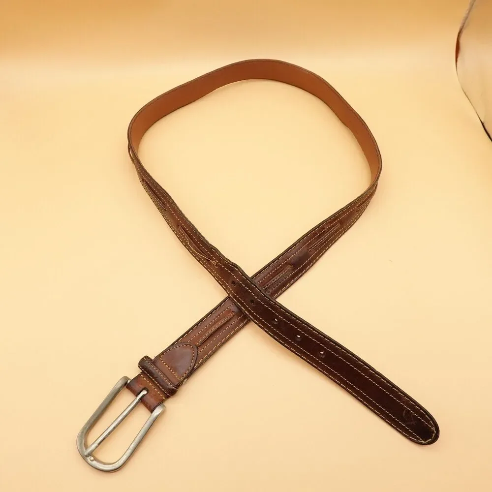 Johnston & Murphy Belt Mens Size 38 Brown American Glove Cowhide Leather Classic